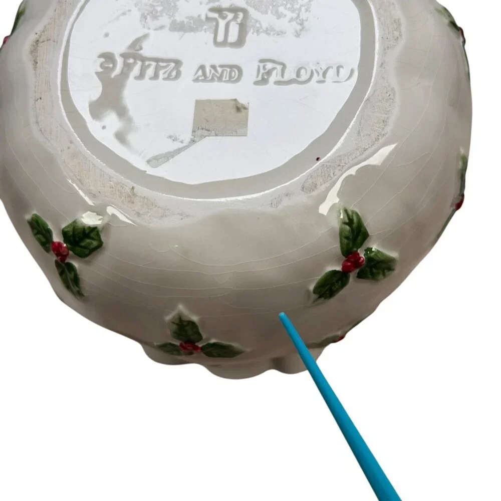Fitz & Floyd Santa Bag Cachepot Candy Jar Planter Vase Catchall Christmas
